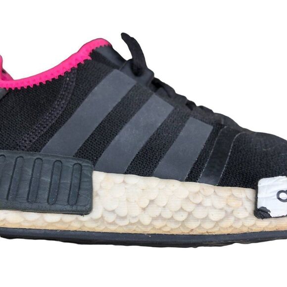 2019 Adidas NMD R1 Black Shock Pink Size 12 - Picture 10 of 16